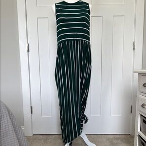 Green Striped Maxi Dress